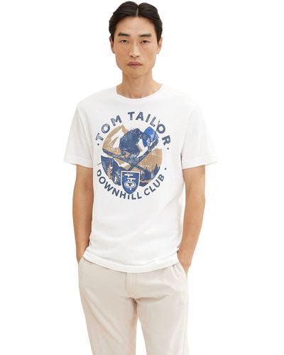Tom Tailor T-Shirt mit Print 1034357 - Weiß