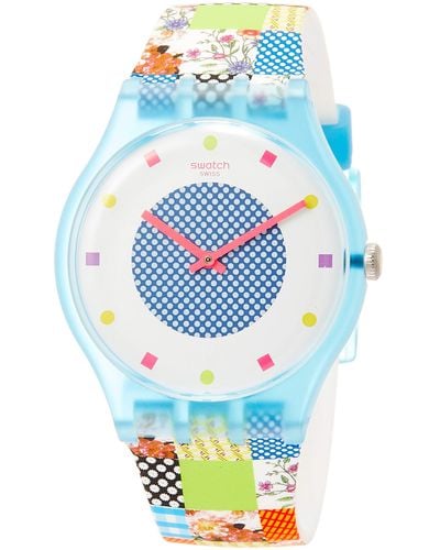 Swatch Uhr Quilted Time SUOS108 - Blau