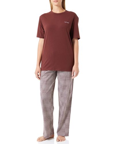 Calvin Klein Pyjama-Set Lang - Rot