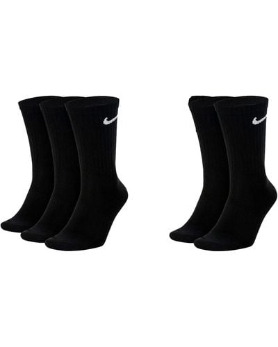 Nike 5 Paar Everyday Lightweight Crew SX7676 Tennis Socke weiß schwarz grau