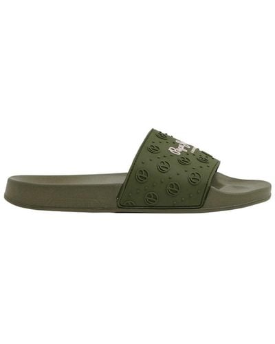 Pepe Jeans Slider Plain W Slide Sandals - Green
