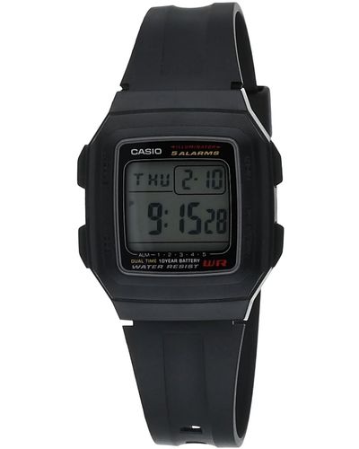 G-Shock F201wa-1a Black Resin Digital Sport Watch