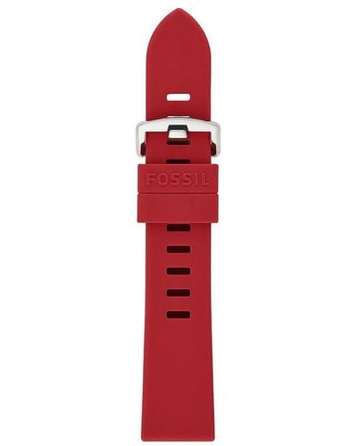 Fossil Bracelet unisexe 20mm Silicone - Rouge