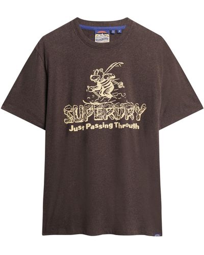 Superdry Travel Postcard Graphic Tee T-shirt - Multicolour