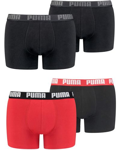 PUMA Boxershorts Unterhosen 100004386 4er Pack - Schwarz