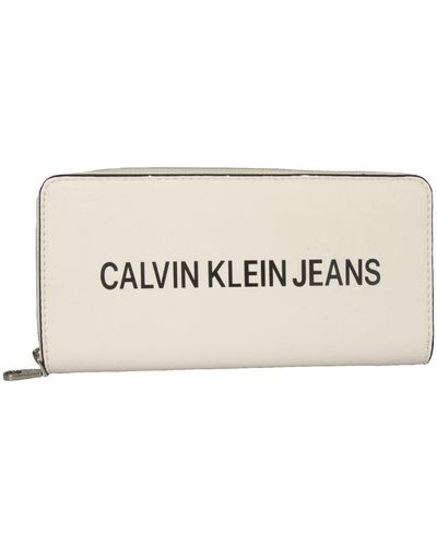 Calvin Klein Portefeuille femme CK JEANS article ZW0ZW01779 EO ZIP AROUND cm 20 x 10,5 x 2,5 cm - Noir