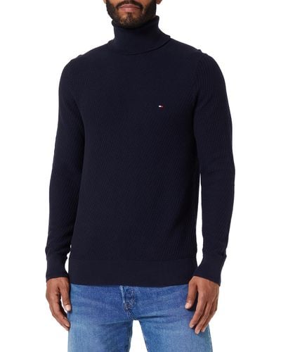 Tommy Hilfiger Turtleneck Jumper - Blue