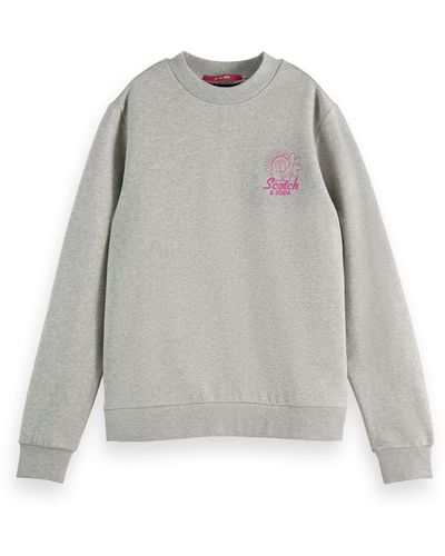 Scotch & Soda Small Tulip Regular-fit in Organic Cotton Sweatshirt - Grau