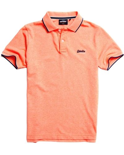 Superdry Poolside Pique S/s Poloshirt Voor - Oranje