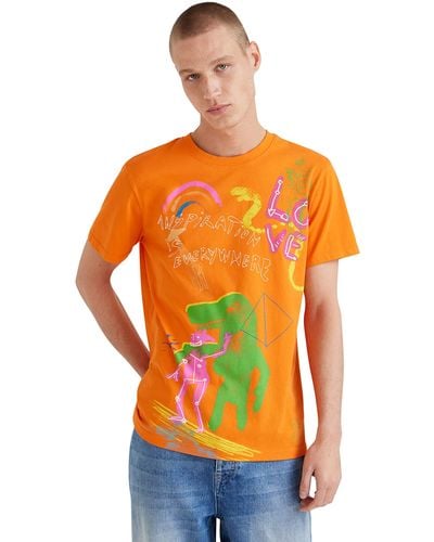 Desigual T-shirt - Oranje