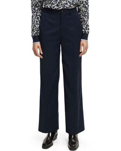 Scotch & Soda High Rise Wide Leg Trousers - Blau