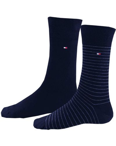Tommy Hilfiger 6 Pairs Classic Socks Gr. 39-49 Business Trainer Socks - Blue