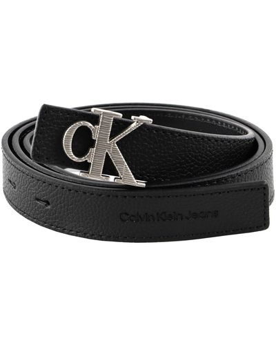 Calvin Klein CKJ Monogram Mono Hardware Belt 25MM W85 Black - Nero