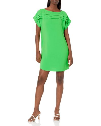Trina Turk Pleated Dress - Green