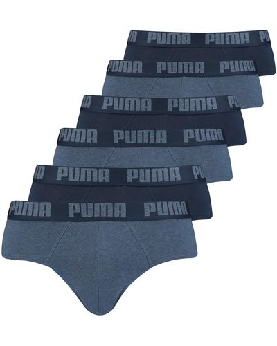 PUMA Slips Briefs Unterhosen 100004633 6er Pack - Blau