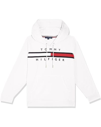 Tommy Hilfiger W2xh0850-8iw-1x Sudadera con Capucha - Blanco