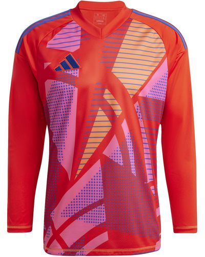 adidas Tiro 24 Competition Ls Goalkeeper Jersey | Competition Long Sleeve Gk Top | Slim Fit | Red