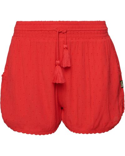 Superdry Vintage Beach Short W7110346A Drop Kick Red 10 Mujer - Rojo