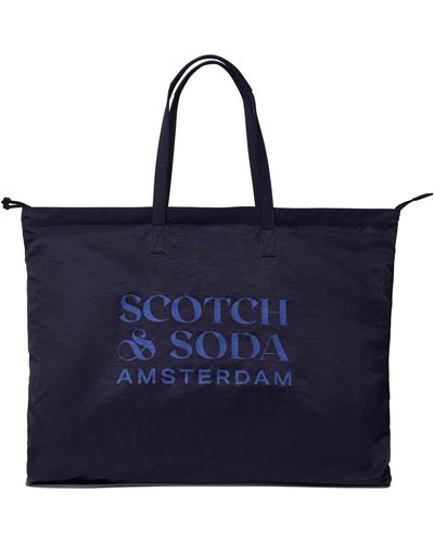 Scotch & Soda Foldable Tote Bag Night - Blau