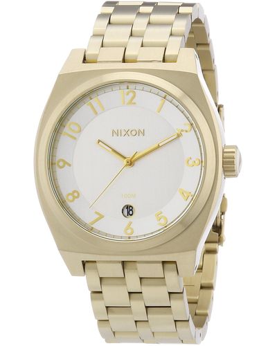 Nixon A 3251219-00 Watch Analogue Quartz Golden Stainless Steel Strap - Grey