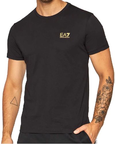 EA7 EA7 T-Shirt Black/Gold 3XL - Schwarz