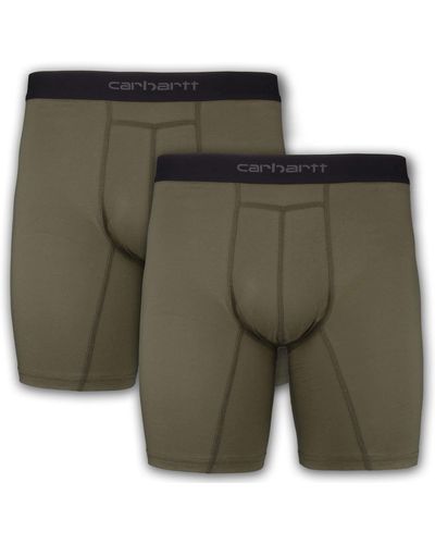 Carhartt Cotton Polyester 2 Pack Boxer Brief - Green