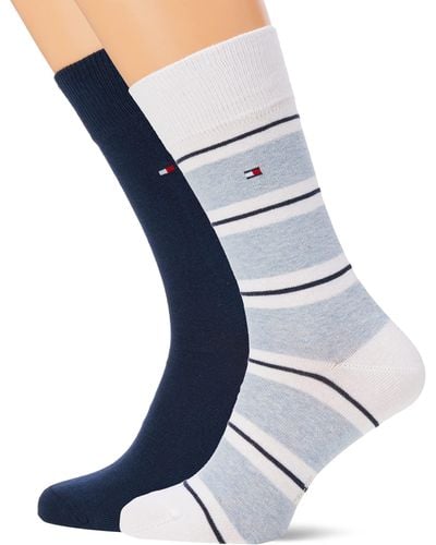 Tommy Hilfiger Rugby Colorblock Classic Sock - Bleu