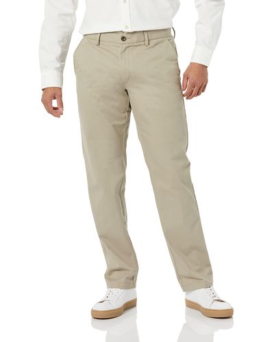 Amazon Essentials Straight-fit Wrinkle-resistant Flat-front Chino Trouser - Natural