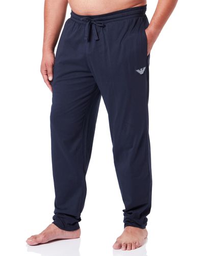 Emporio Armani Trousers Rubber Pixel Logo Sweatpants - Blau