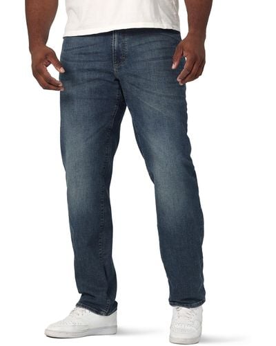 Lee Jeans Big-Tall Modern Series Extreme Motion Relaxed Fit Jean - Blu