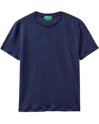 Benetton 3kgqd106u T-Shirt - Blau