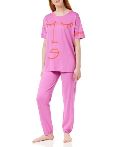 Triumph Sets PK SSL 10 CO/MD Pyjamaset - Pink