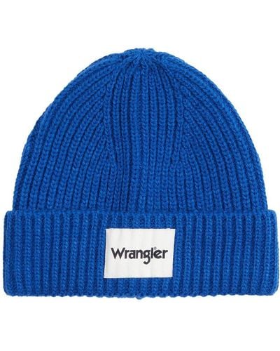 Wrangler Rib Beanie Hat - Blue