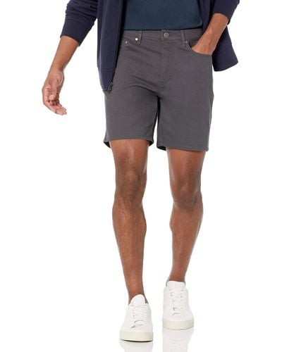 Amazon Essentials Sottile-Fit 17,8 cm Cavi Elasticizzati a 5 Tasche Shorts - Blu