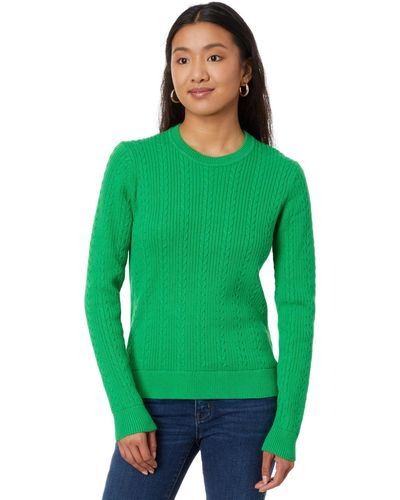 Tommy Hilfiger Cable Crew Neck Sweater - Green