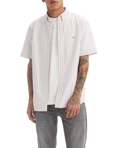 Levi's SS Authentic Hemd mit Button-Down-Kragen - Weiß