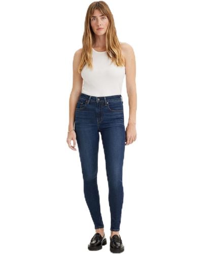 Levi's Plus Size 721 High Rise Skinny Jeans Dark Indigo Worn In - Blau