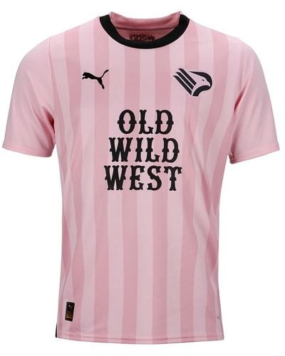 PUMA First Palermo Home Jersey With Official Sponsor - Pink