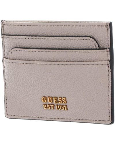 Guess Cosette Slg Card Holder Taupe - Metallic