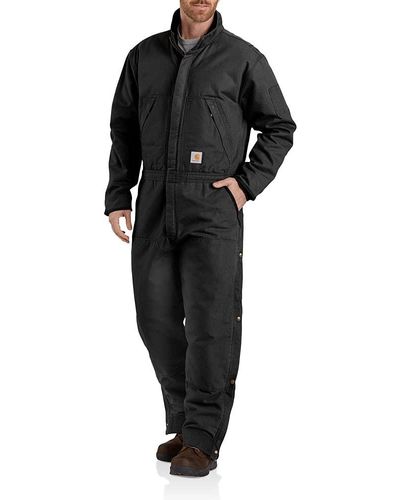 Carhartt Washed Duck Insulated Coverall - Schwarz
