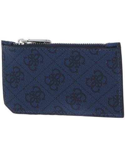 Guess Vezzola Smart C.c. W Zip Accessory-travelers Card Sleeves - Blue