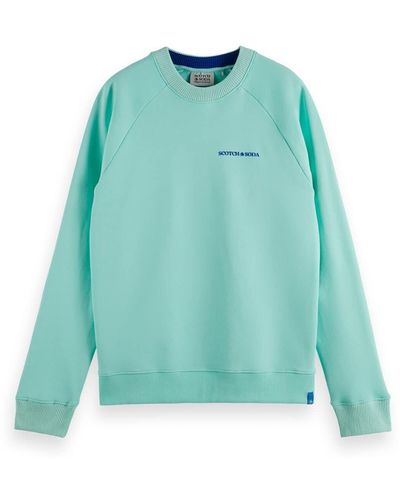 Scotch & Soda Crewneck Sweatshirt In Organic Cotton - Green