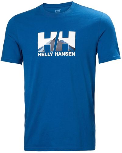 Helly Hansen M Nord Graphic T-shirt - Blau