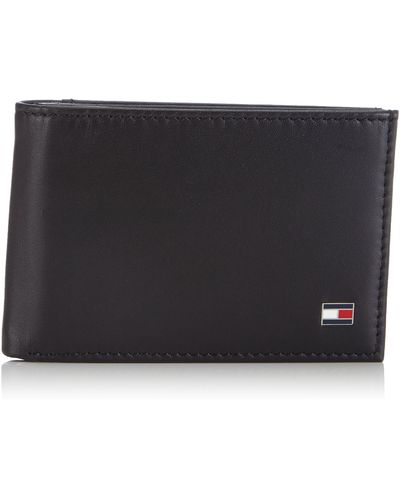Tommy Hilfiger Portefeuille Eton Mini CC Flap and Coin Pocket en Cuir - Noir