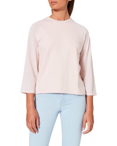 FIND Regular Fit Sweatshirt Contrast Sleeve 18AMA015 - Pink