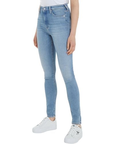 Calvin Klein Jeans High Rise Skinny Fit - Blau