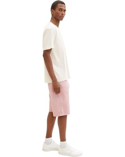 Tom Tailor 1036301 Relaxed Fit Bermuda Shorts - Pink