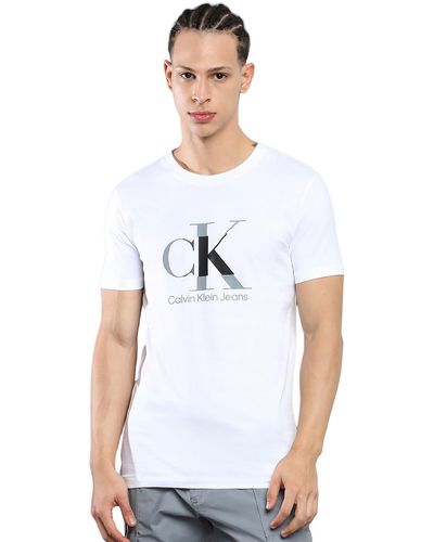 Calvin Klein DISRUPTED MONOLOGO Tee t-Shirt - Weiß