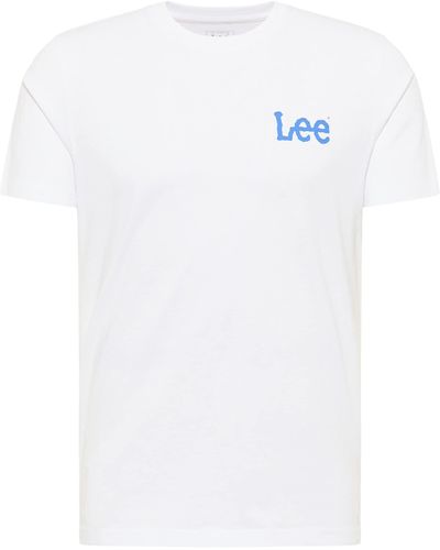 Lee Jeans Medium Wobbly Tee T Shirt - Weiß