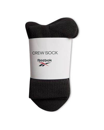 Reebok Crew Socks Voor - Zwart